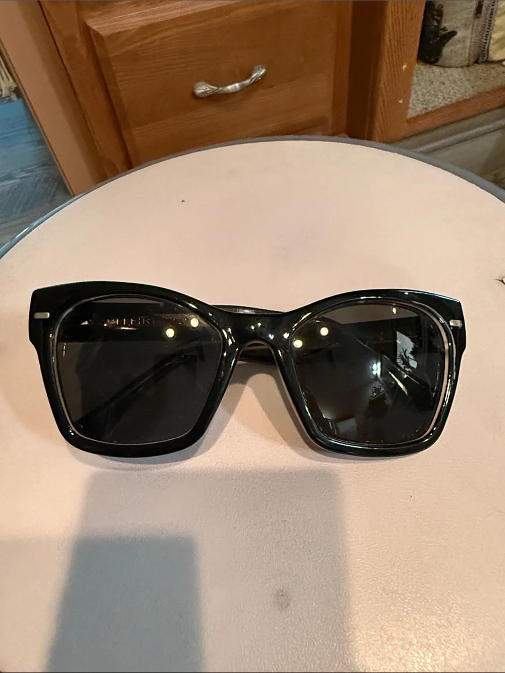Spitfire Black Polarized Square Sunglasses